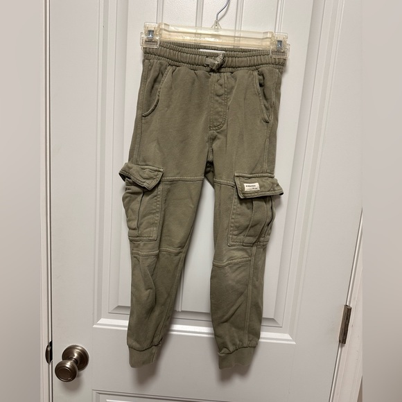 Zara Kids Cargo Pants - Size 7 Green Sweats Joggers - Picture 1 of 5